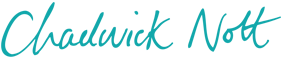 Chadwick Nott logo in teal typeface